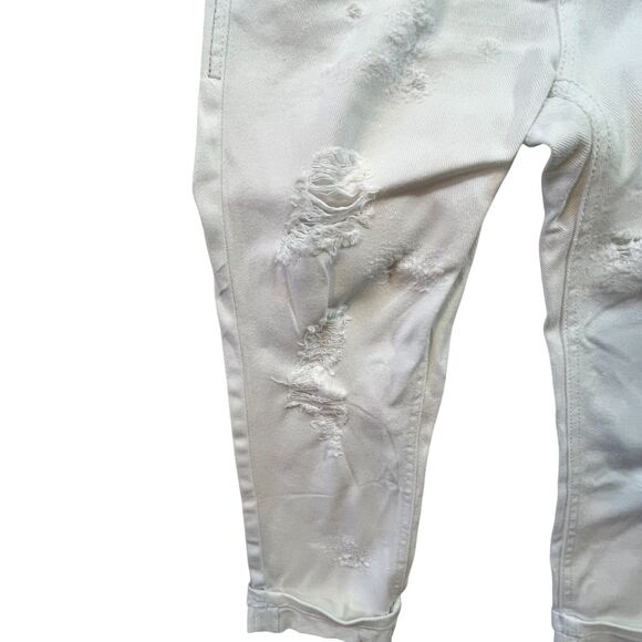 No Boundaries Capris 1 White Distressed Low Rise Denim Junior (W26L19) - Picture 8 of 16